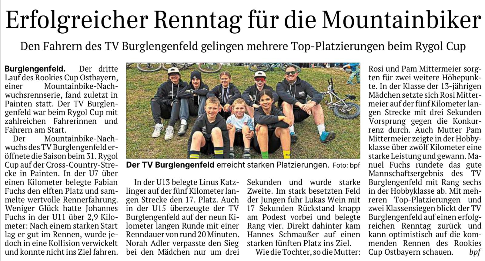 Erfolgreicher Renntag für die Mountainbiker
