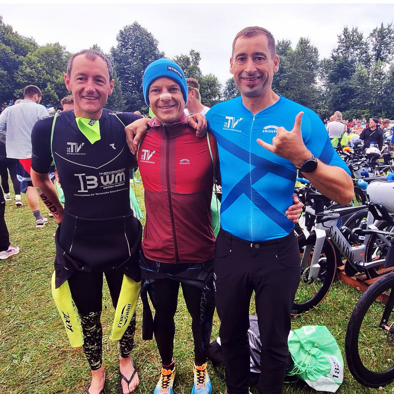Die TV Triathleten kurz vor dem Start