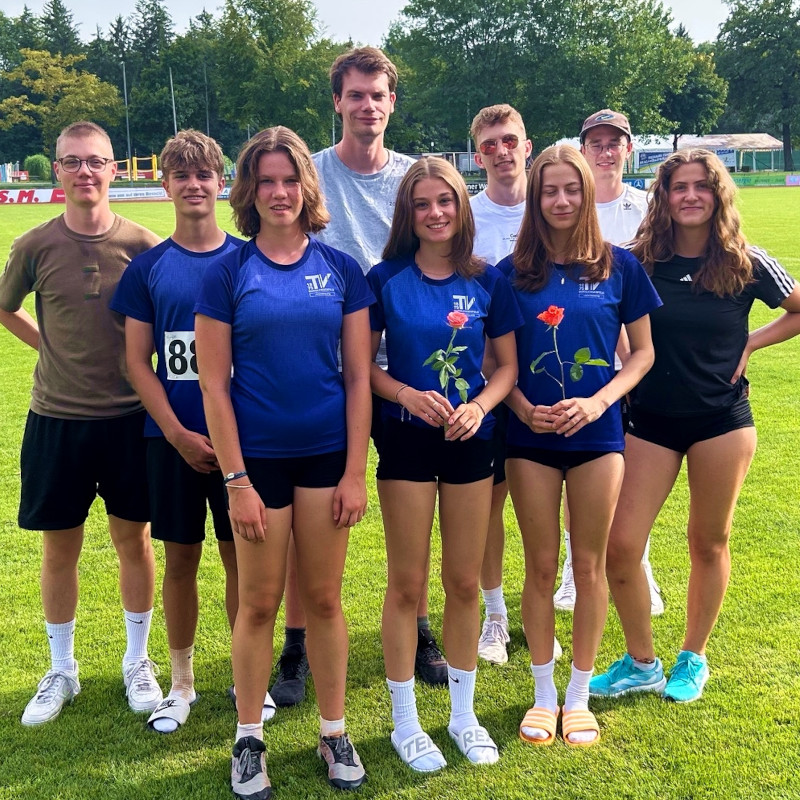 Die teilnehmenden Leichtathleten des TV Burglengenfeld